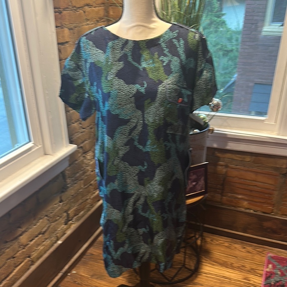 Timmy Hilfiger Runway Collection- Silk Camo Dress